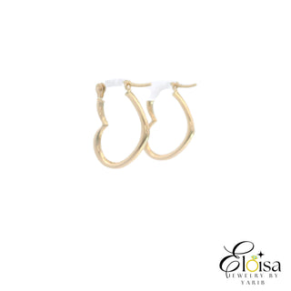 Cute Heart Shape Hoops Earrings 15MM