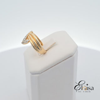 14Kt Diamond Check Ring