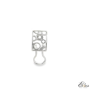 Circle Design Diamond Omega Earring