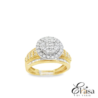 14K Round Princess Diamond Ring 1.00 CT