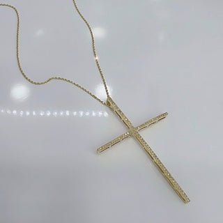 14k Diamond Cross Necklace