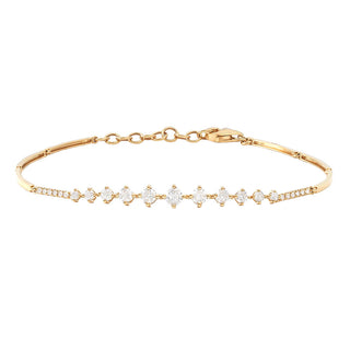 14K Round Prong Diamond Bracelet