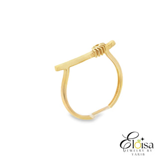 14Kt Bar With Eye Ring