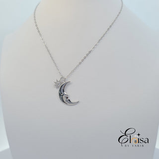 SS925 Moon and Star Necklace