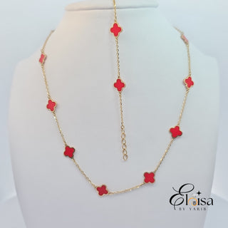 14Kt Red Clover Set