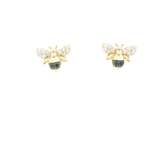 Elegant Diamond Bee Earring