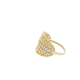 Gold Beaded Ring