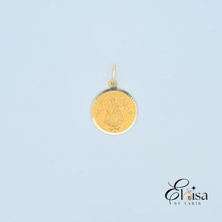 14Kt Italian Caridad del Cobre Pendant 20MM