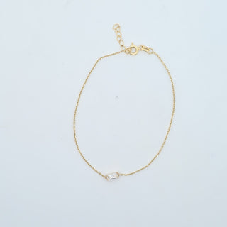14Kt Baguette Cubic Zirconia Bracelet