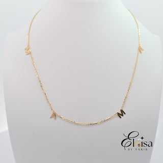 14Kt MAMA by the Yard Necklace