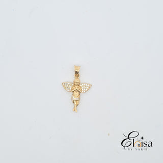 14Kt Angel with Cz Pendant