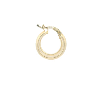 14K 6MM Media Caña Hoops 14MM Diameter