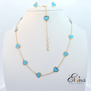 14Kt Turquoise Clover Set