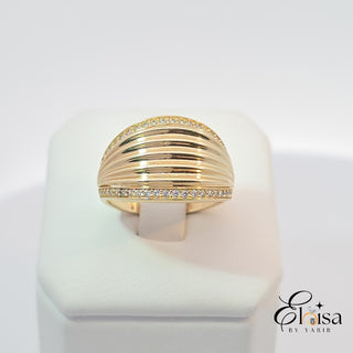 14Kt Gold and Cubic Zirconia