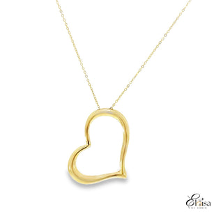 Open Italian Heart Necklace