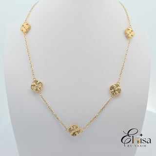 10K Five Gold Clover Necklace