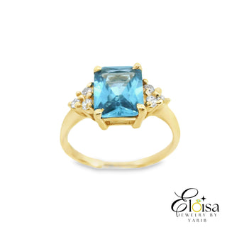 Elegant Blue Zirconia  Ring