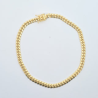 14Kt Solid Miami Cuban Anklet
