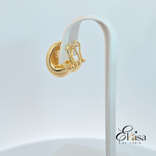 14Kt Drop Style Omega Earring