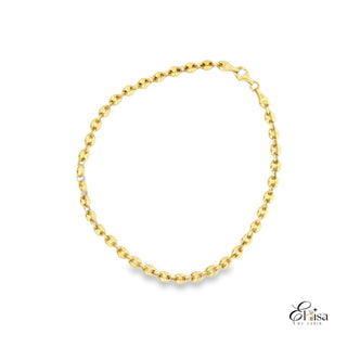 Marina Puff Link Anklet 4 MM 10"