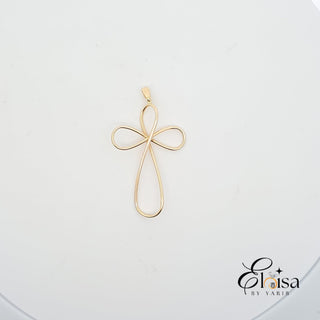 14Kt Loop Cross Pendant