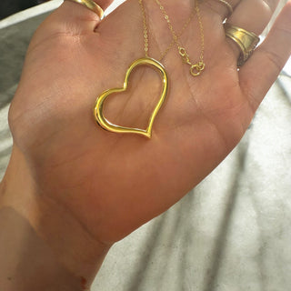 Open Italian Heart Necklace