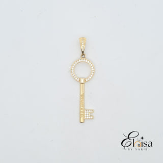 14Kt Big Key Pendant