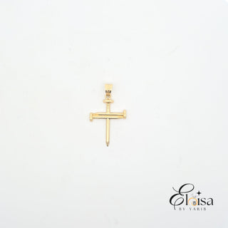 14Kt Plain Cross Nail Pendant