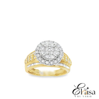 14K Round Princess Diamond Ring 1.00 CT