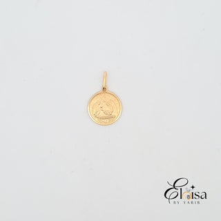 14Kt Nativity Jesus Medal Pendant 15MM
