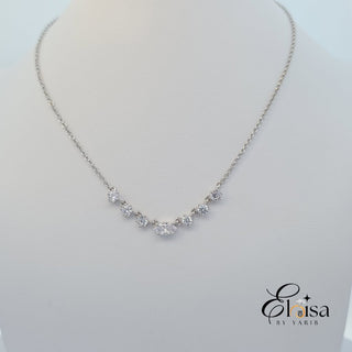 SS925 Marquise Side Way Necklace