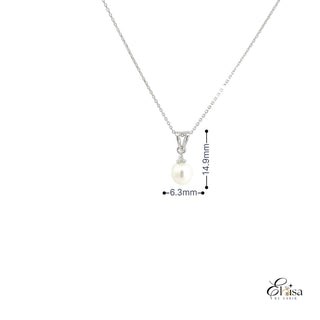 White Gold Classic Pearl Pendant