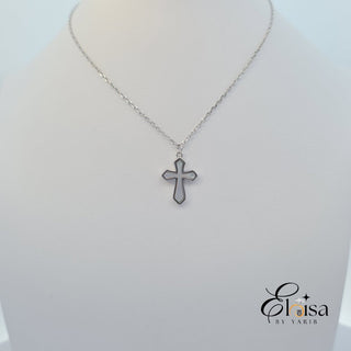 SS925 Reversible Cross Necklace