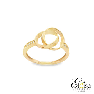 14Kt Two Love Ring