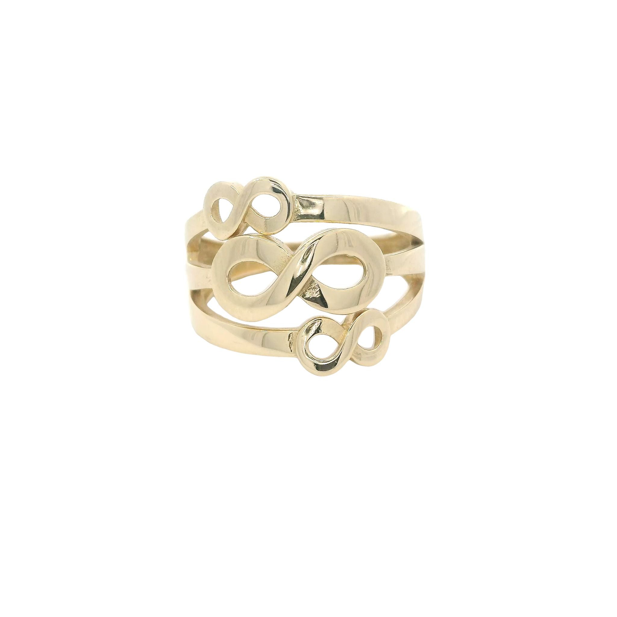 14Kt Triple Infinity Ring – Eloisa Jewelry inc - Main Image