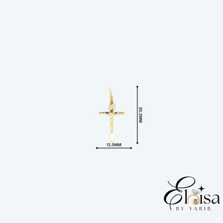 14Kt Square Italian Cross Pendant