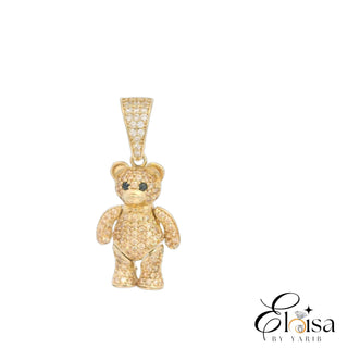 14K Fancy 3D Bear Pendant