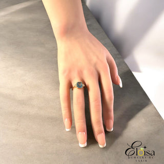 Elegant Blue Zirconia  Ring