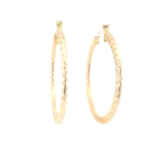 Line Design Hoops Earrings 27 MM