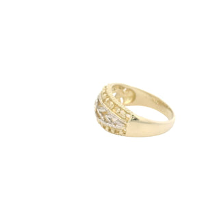 Elegant Two-Tone Zirconia  Ring