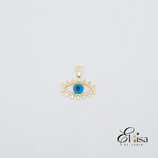 14kt Eye with Lashes Pendant