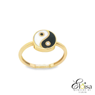14Kt Enamel Yin And Yang