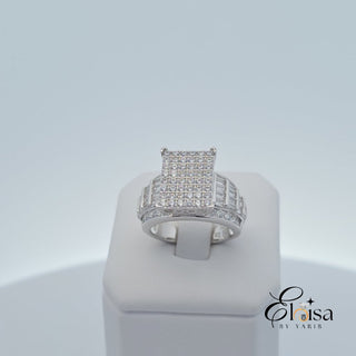 SS925 Rectangular Princess Ring - 7.25