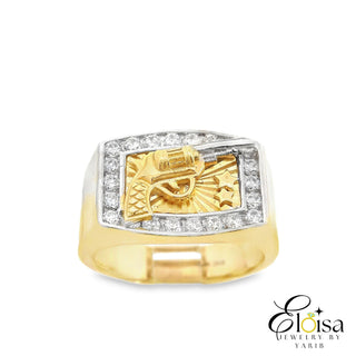 Golden Ring with Intricate Design