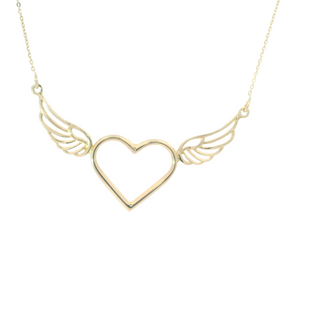 14Kt Wings in my Heart Necklace