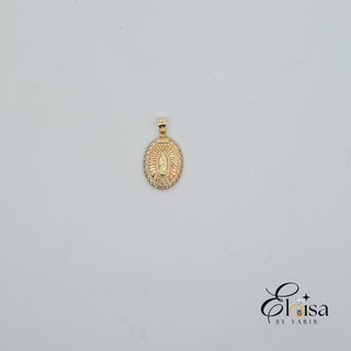 14Kt Three Color Guadalupe Pendant