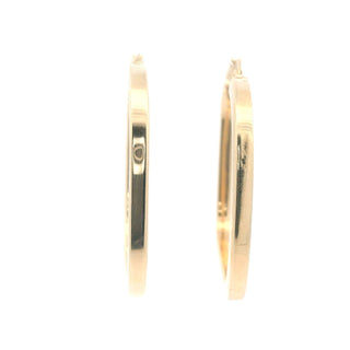 14Kt Ultra Fancy Square Hoops 40 MM