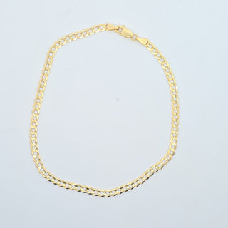 14Kt Curb Link Anklet 3.5MM
