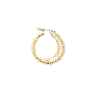 14K Fancy Hoops Earrings 20 MM