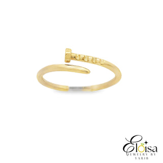 14Kt Open Nail Ring